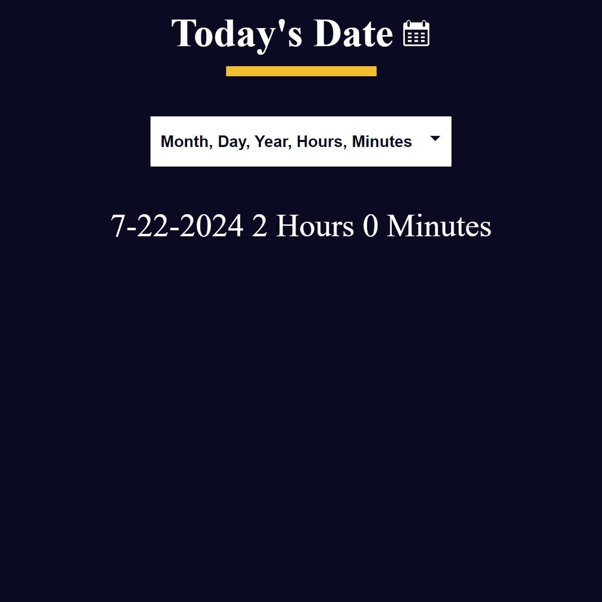 Date Formatter Project Screenshot.
